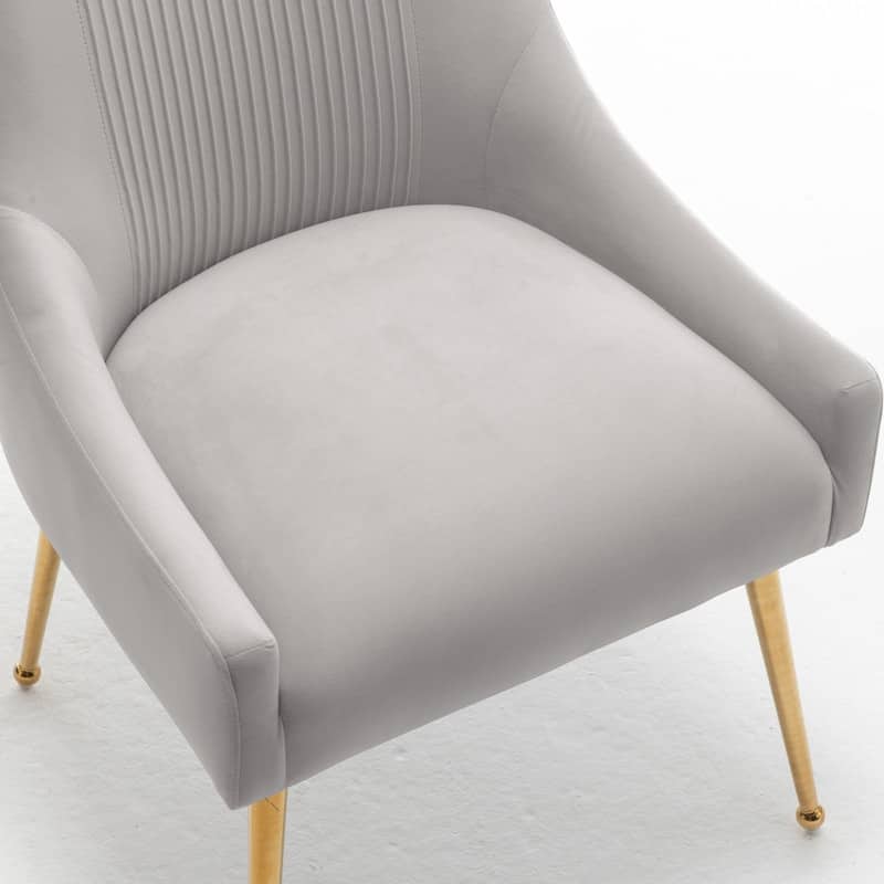 SEYNAR Modern Glam Velvet Dining Chair Set of 8 for Dining Room, Tufted Vanity Chair for Living Room (no table)