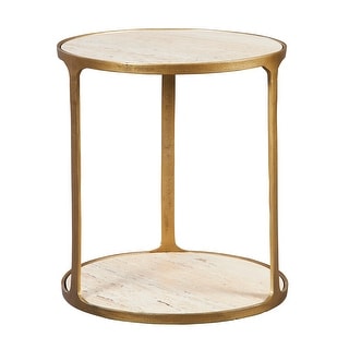 Uttermost Clench Brass Side Table - 21"W x 23"H x 21"D