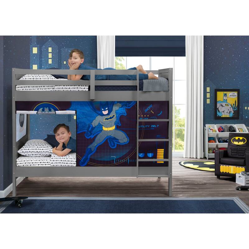 Convertible Twin Over Twin Wood Bunk Bed With Ladder And Guardrails