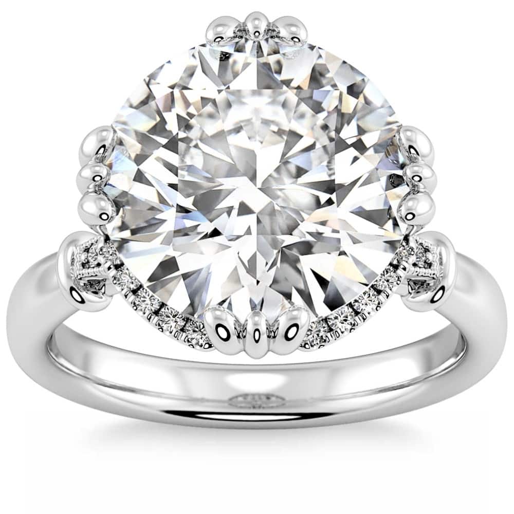 Bliss Diamond Certifed 5 1/2Ct Round Diamond Engagement Ring Gold Lab Grown
