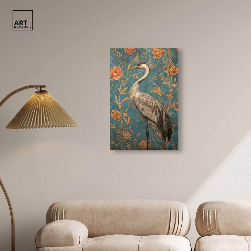Graceful Grus Gaze Canvas by Art Remedy, Gallery Wrapped