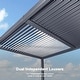 preview thumbnail 7 of 74, PURPLE LEAF Outdoor Louvered Pergola with Adjustable Metal Roof for Patio Pergola