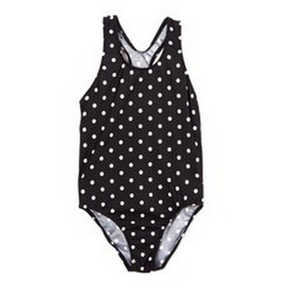 Shop Starfish Swim Girls Black White Polka Dot Print One ...