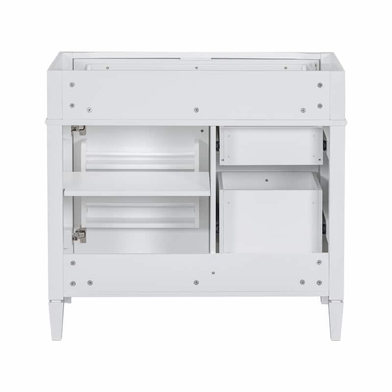 36'' Bathroom Vanity with Top Sink, 3 Drawers for Stylish Storage