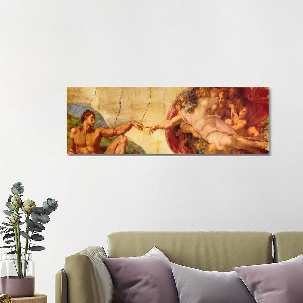iCanvas "Creation of Adam" by Michelangelo Canvas Print