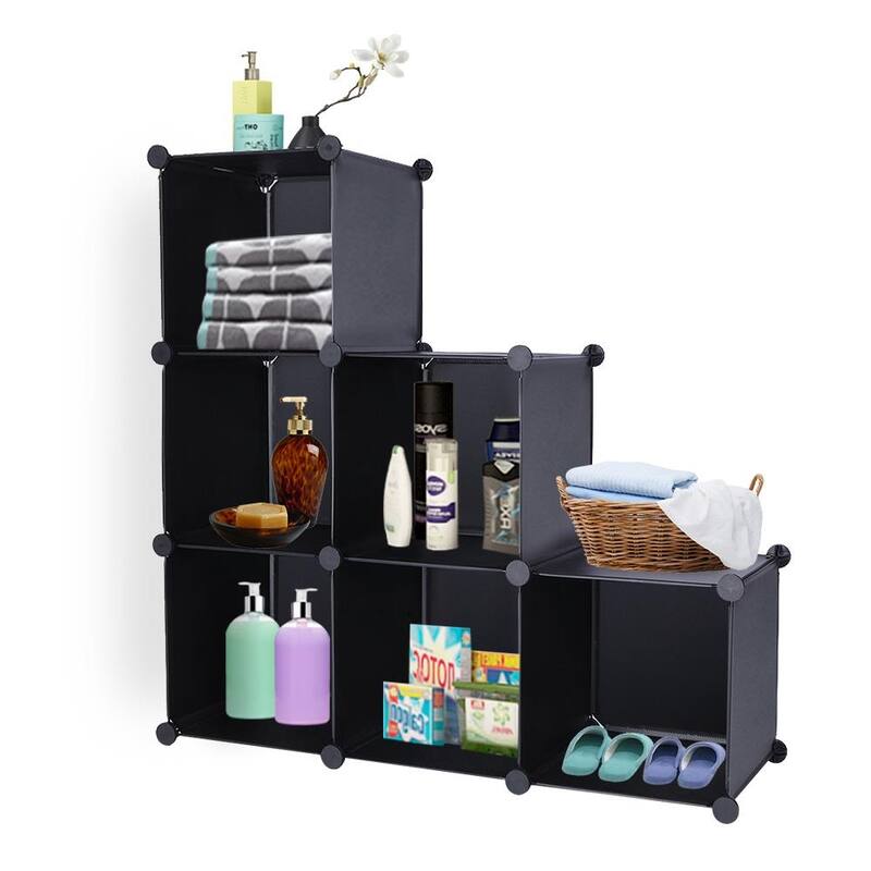 6-Cube Closet Organizer Storage Shelves Cubes Organizer DIY Closet Cabinet - 6Cube