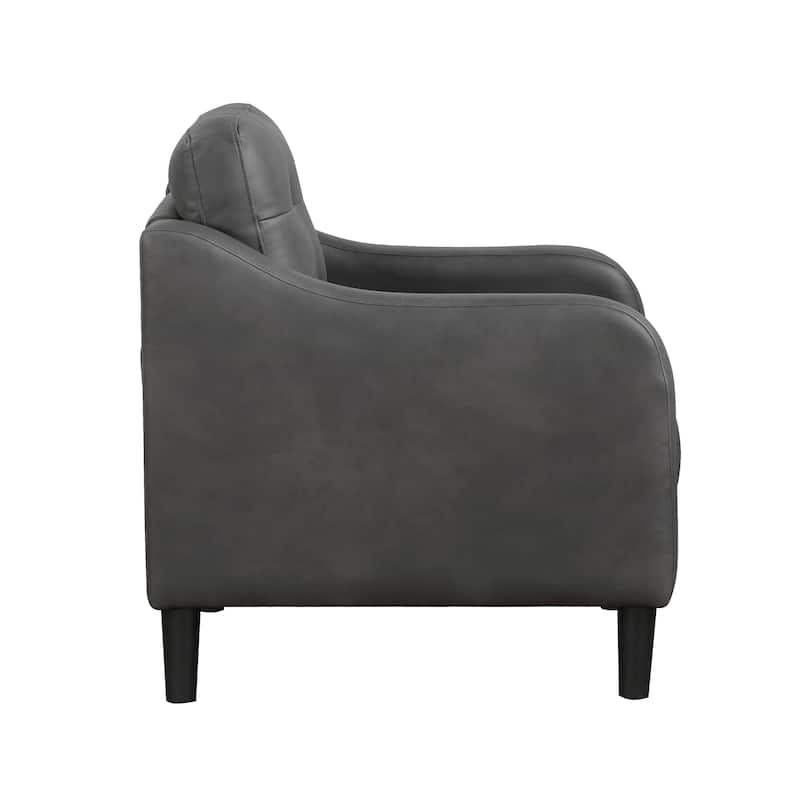 Reagan Polished Microfiber Living Room Sofa