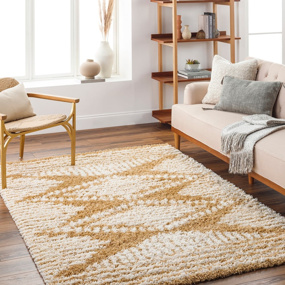 Livabliss Madini Moroccan Diamond Plush Area Rug