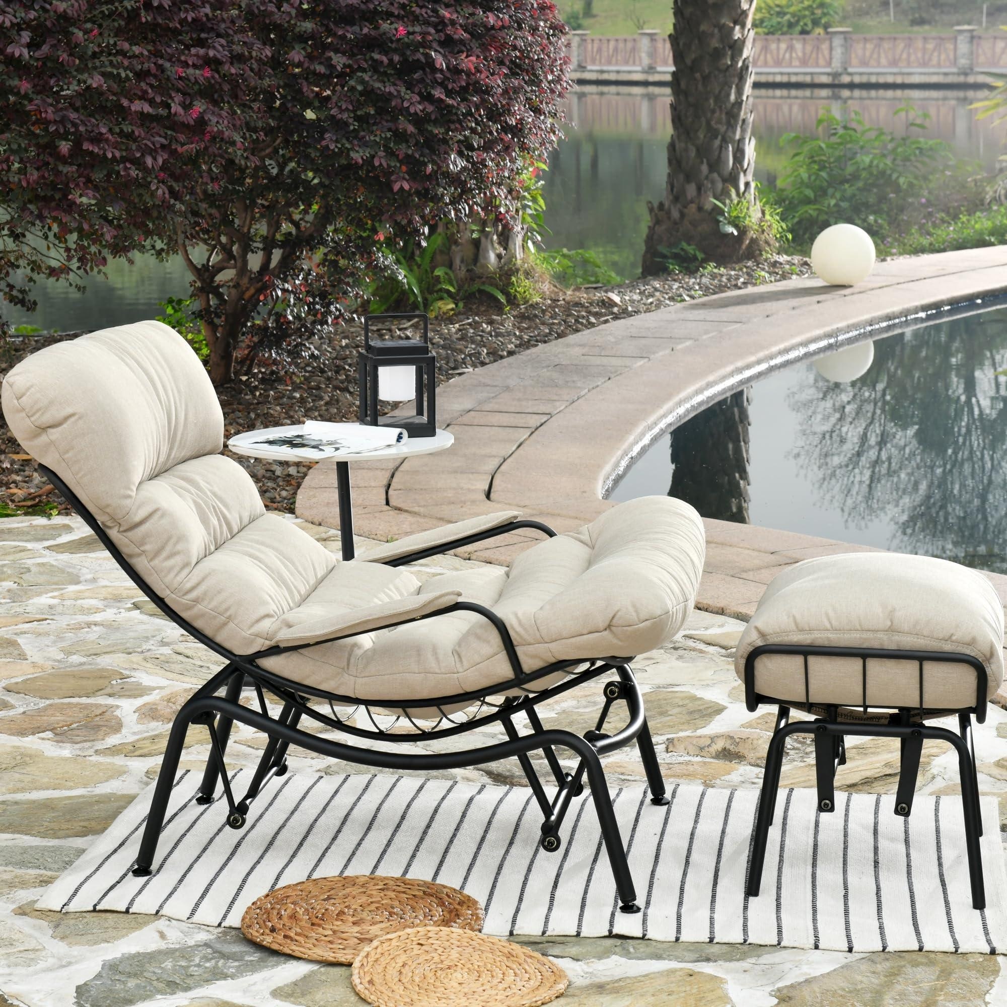 Chairs with ottomans that rock and recline cheap