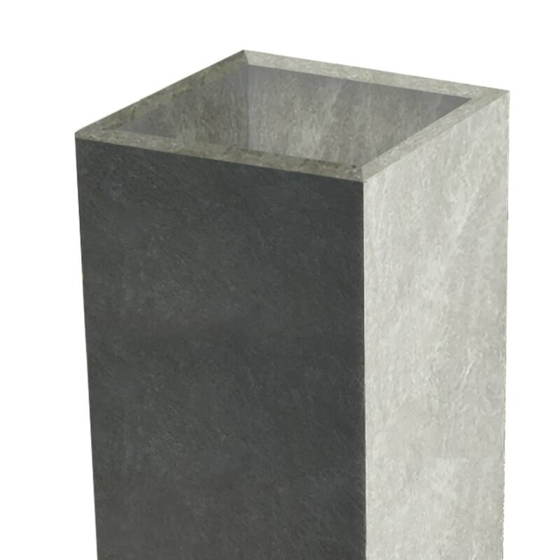 Durx-litecrete Lightweight Concrete Cement Color Tall Planter-Small - 8.7'x8.7'x19.9'