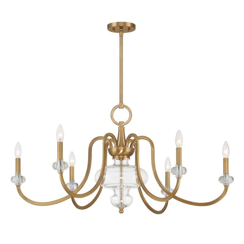 Savoy House 1-5802-6 Bergdorf 6 Light 39" Wide Taper Candle Style