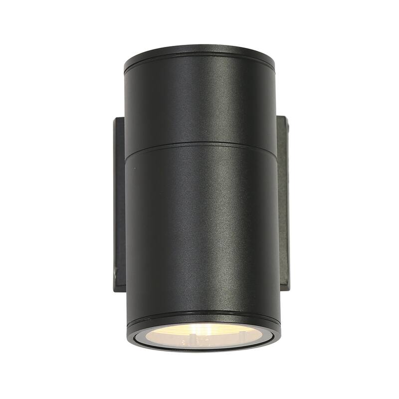 Modern Farmhouse Black 1-Light Round Wall Sconce for Residential and Commercial spaces - W 3.5" x D 6.2" x H 6.5"