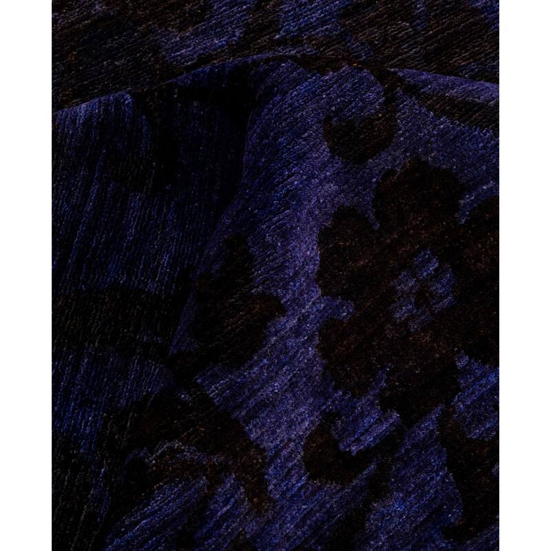 Overdyed One-of-a-Kind Hand-Knotted Area Rug - Purple - 8' 1" x 10' 0"