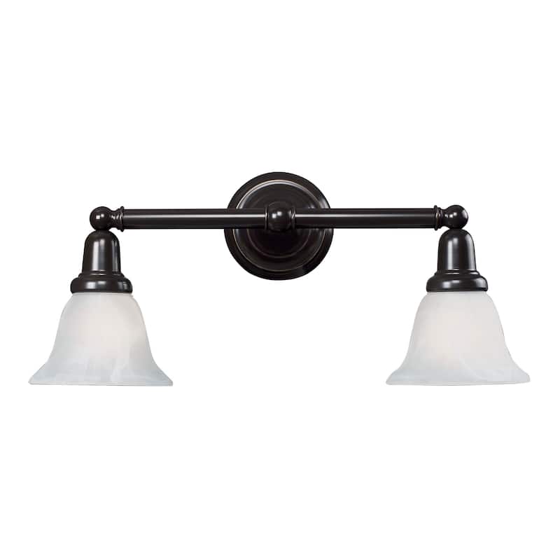 Harold 10-inch High 2-Light Vanity Light in Oil Rubbed Bronze - 18 - 18