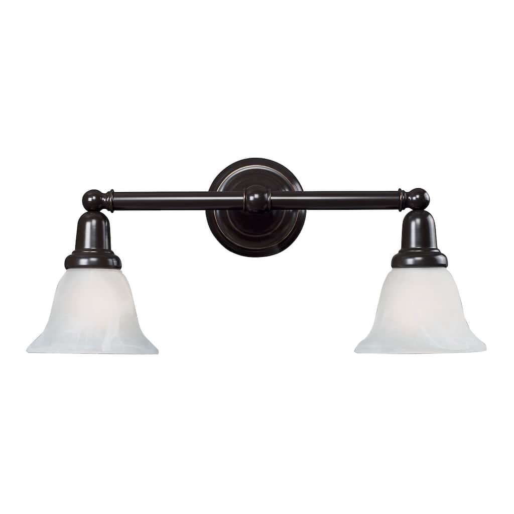 Harold 10-inch High 2-Light Vanity Light in Oil Rubbed Bronze - 18