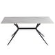 preview thumbnail 82 of 131, Elega Modern Sintered Stone Dining Table Modern Trestle Base Powder-Coated Steel Frame Kitchen Table - 47"-71"