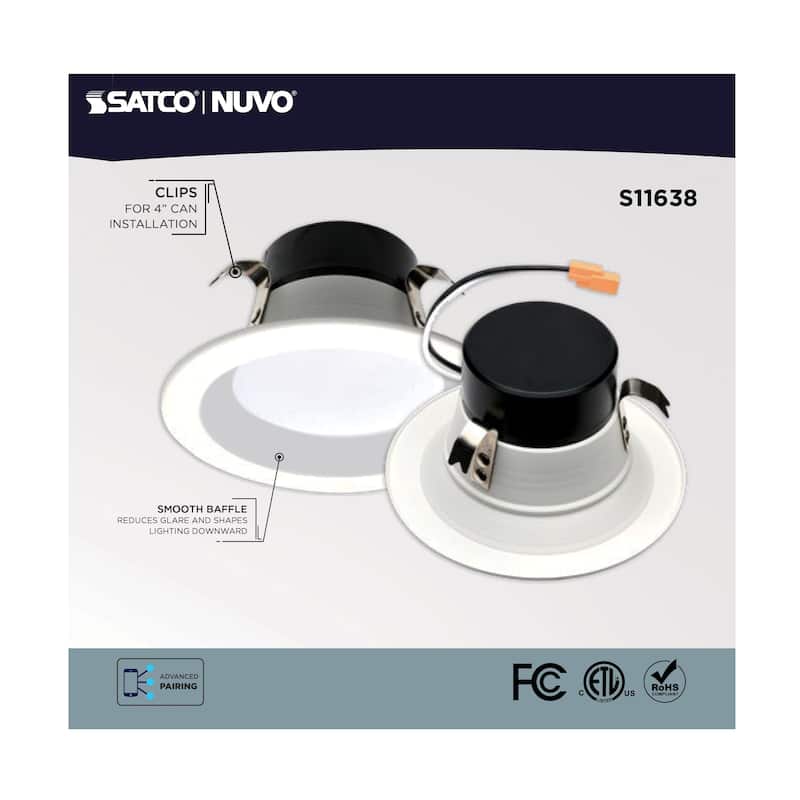 Starfish 8W LED Retrofit Downlight 4 Inch RGBTW Round White