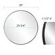 preview thumbnail 7 of 6, Allan Andrews Stainless Steel Framed Round Wall Mirror - 30"W x 30"H