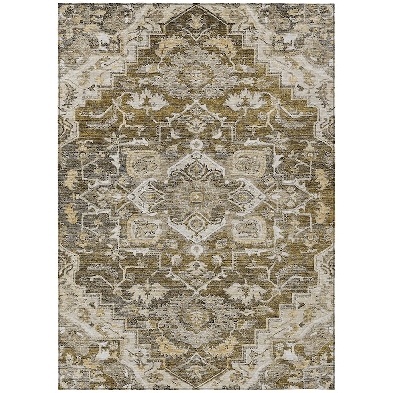 Machine Washable Indoor/ Outdoor Chantille Traditional Boho Rug
