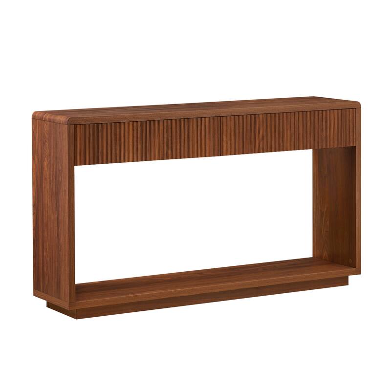 59 Inch Console Table with 2 Drawers, Medieval - Modern Entrance Table, Sofa Table for Behind Sofa, Hallway Table