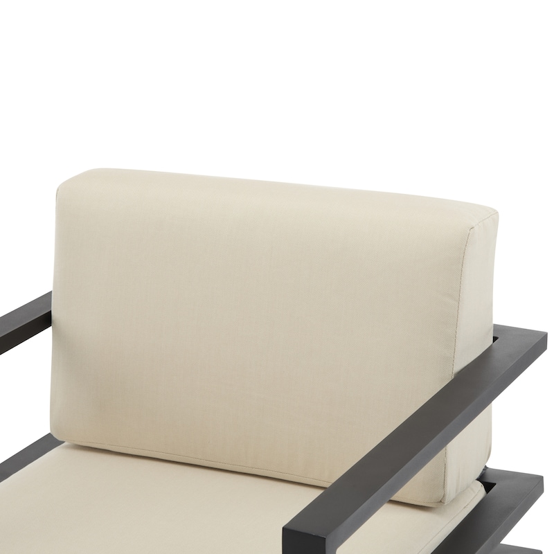 Christopher Knight Home - PureNest 27.7'' Outdoor Lounge Chair with Aluminum Frame, Weather-Resistant Cushions, Sleek Design