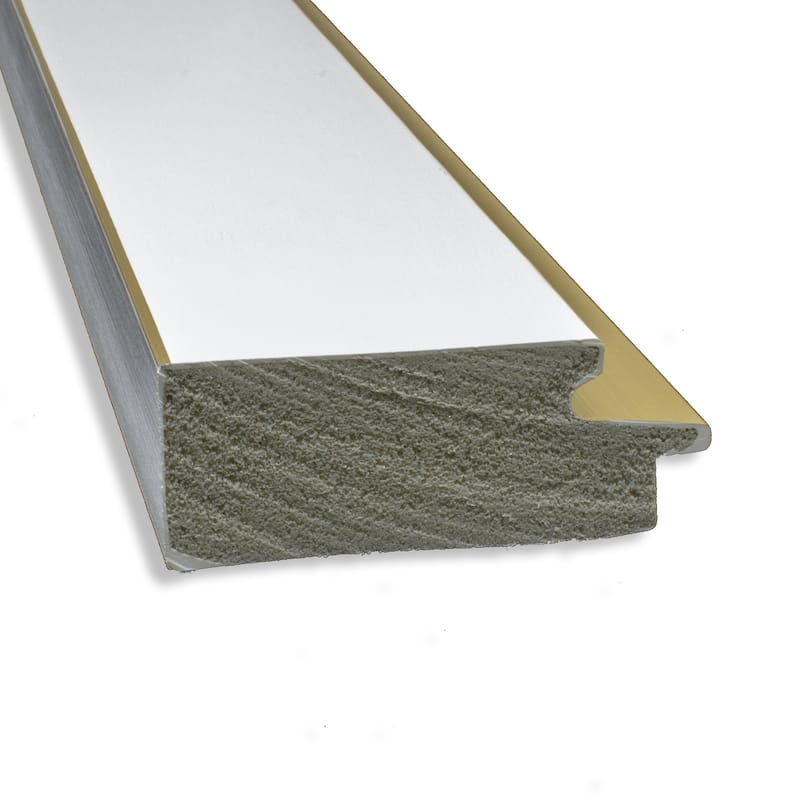 Non-Beveled Bathroom Wall Mirror - Eva White Gold Frame