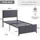 preview thumbnail 17 of 20, Javlergo Set of 2 Twin Kids Bed Frame with Upholstered Tufted Headboard & Footboard Heavy Duty No Box Spring Needed Bed for kid