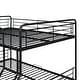 Contemporary Full XL Over Queen Metal Bunk Bed with 2 Drawers, Black ...
