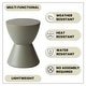 preview thumbnail 31 of 48, Loft 14" Modern MGO Side Table, Round Hourglass End Table, Indoor/Outdoor Accent Table for Patio