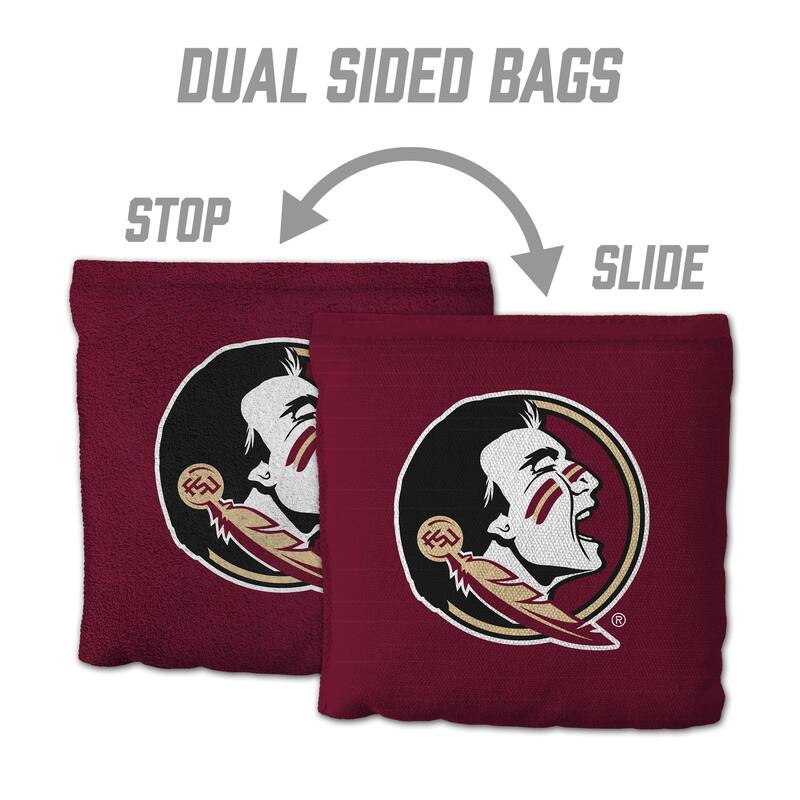 Florida State Seminoles NCAA Dual Sided Pro Stop & Slide Cornhole Bags
