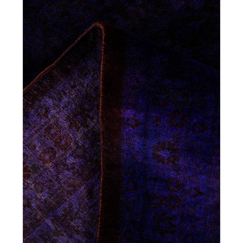 Overdyed One-of-a-Kind Hand-Knotted Area Rug - Purple - 9' 3" x 12' 6"