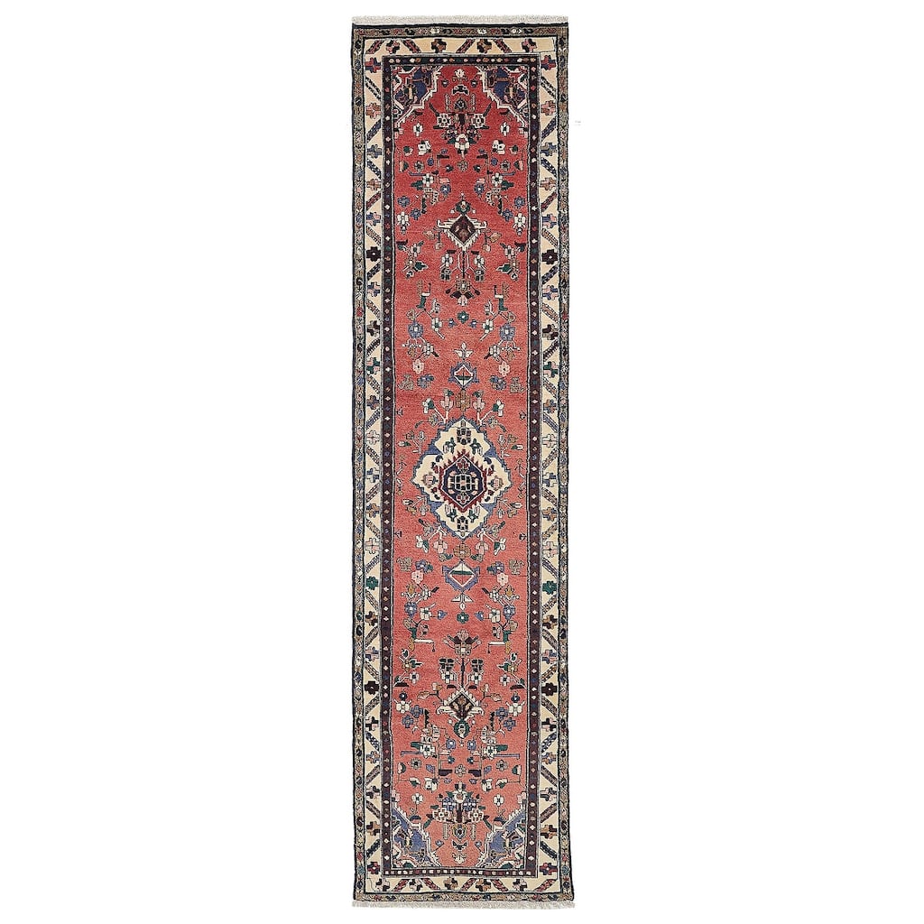 ECARPETGALLERY Hand-knotted Andelz Dark Copper Wool Rug - 2'4 x 9'7