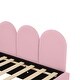 preview thumbnail 11 of 11, Pink Full Size Velvet Platform Bed Daybed with 2 Drawers