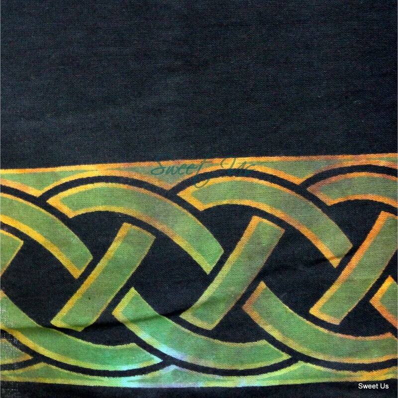 Tie-Dye Cotton Lucky Clover Celtic Tablecloth Collection