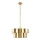 preview thumbnail 7 of 12, 19.7" Distressed Gold 2-Tier Metal 5-Light Diammable Chandelier Ceiling Light