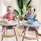 preview thumbnail 11 of 22, 3-in-1 High Chair, Baby High Chair w/Adjustable Legs & Dishwasher Safe Tray, Made of Sleek Hardwood & Premium Leatherette