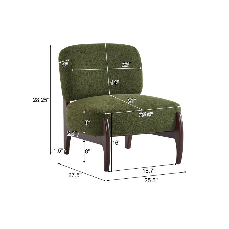 Modern Boucle Lounge Chair