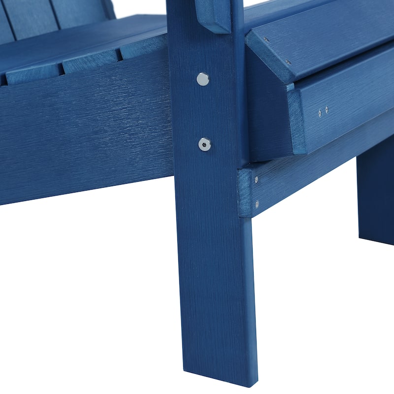 Hurley Folding Poly Adirondack Chair with Pull-out Ottoman (Set of 2)