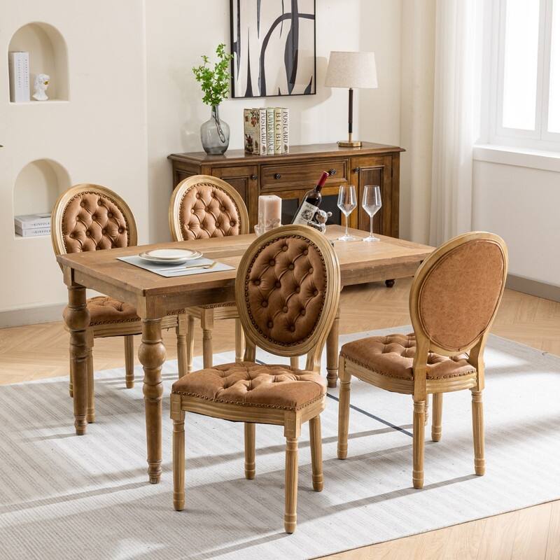 French Dining Chair with Nailhead Trim Set of 6