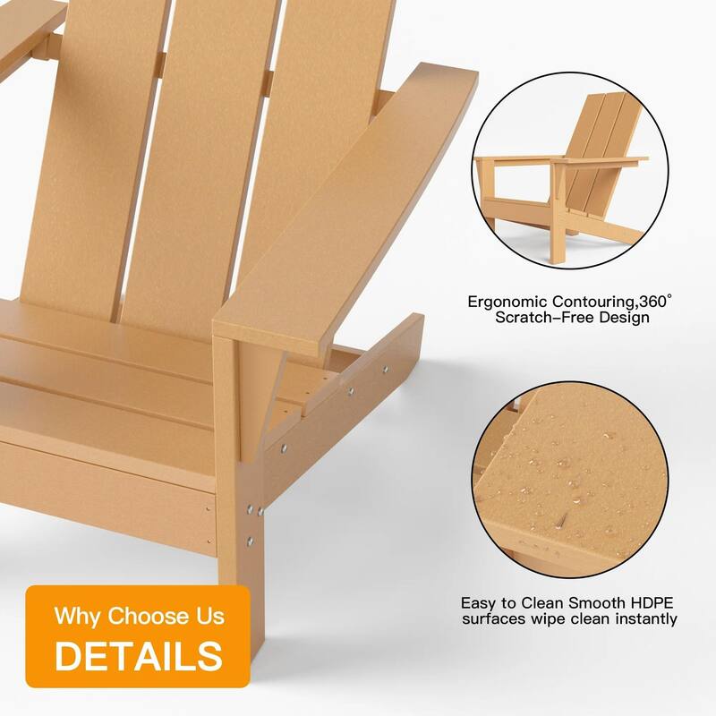 Kullavik 7-piece Adirondack Chair and Smokeless Fire Pit Table Set