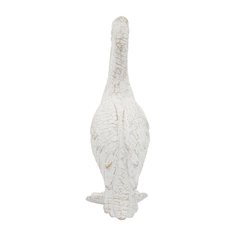 Decorative Ceramic Pelican Figurine Sculpture - 14", White - 13.75"