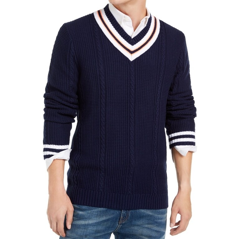 men's v neck varsity sweater