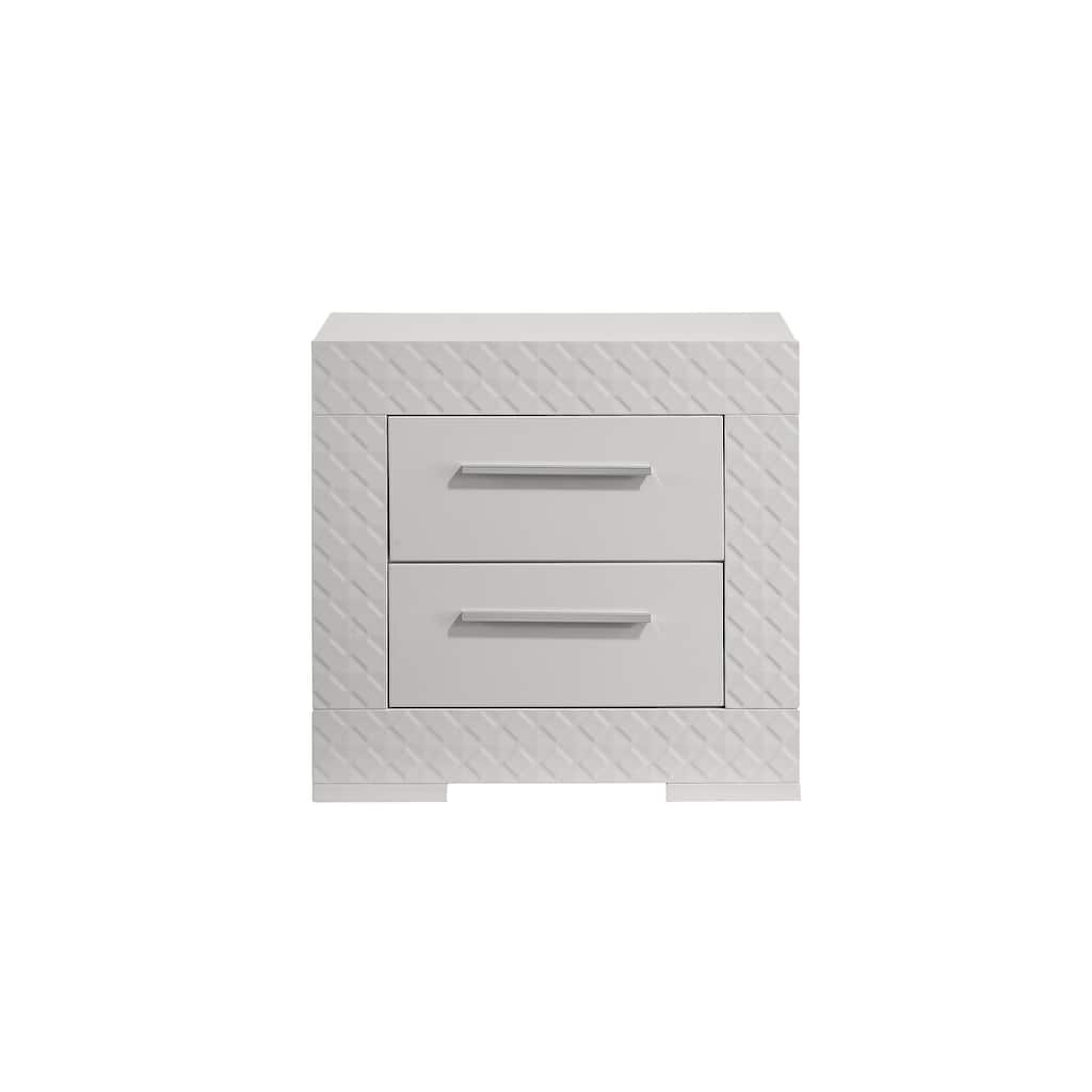 Modern Style 2-Drawer Night stand Made with Wood
