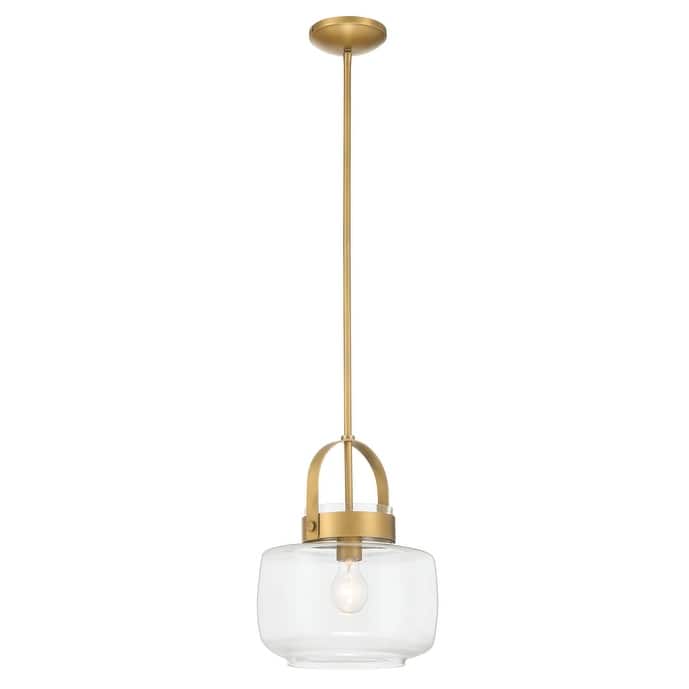 Minka Lavery 3937 WickGlow 11" Wide Pendant with Clear Glass Shade