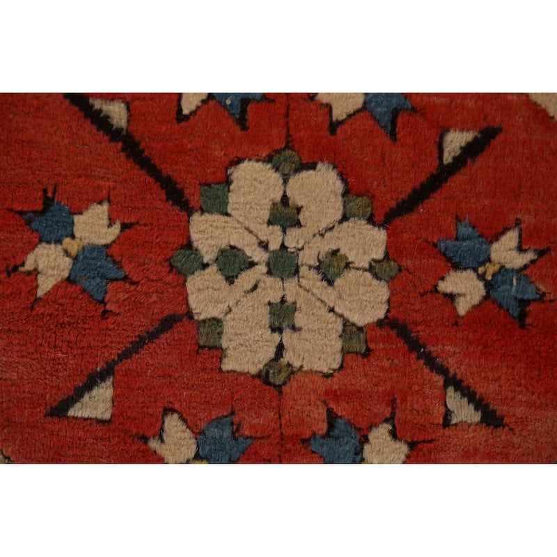 Blue Geometric Anatolian Turkish Area Rug Handmade Wool Carpet - 8'2"x 12'3"