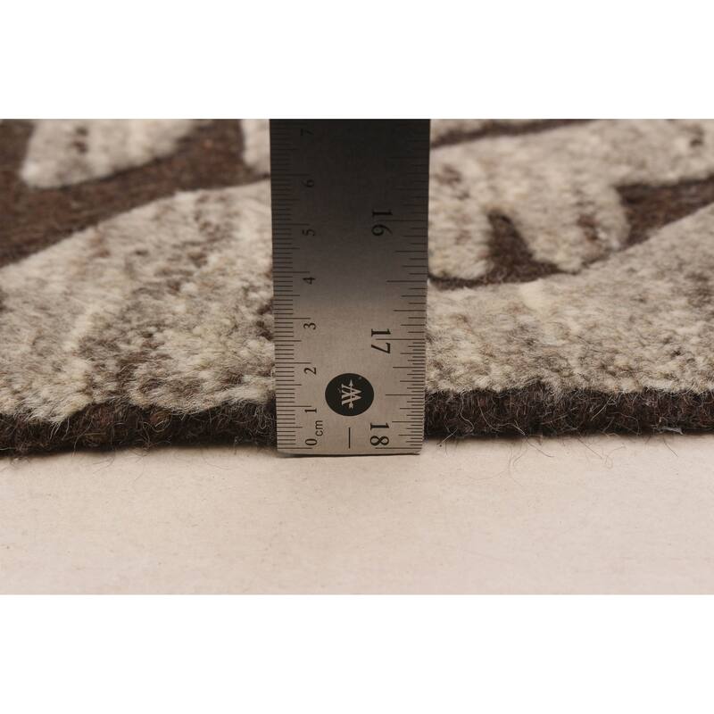 ECARPETGALLERY Hand-knotted Tangier Grey Wool Rug - 8'4 x 11'3