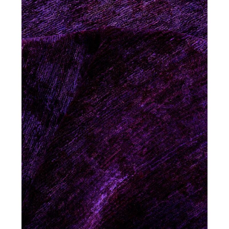 Overdyed One-of-a-Kind Hand-Knotted Area Rug - Purple - 6' 1" x 9' 1"
