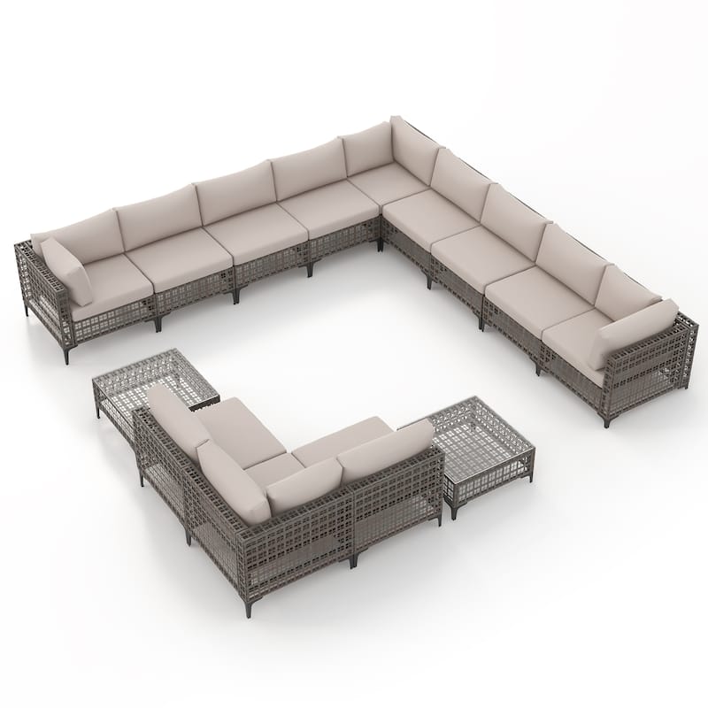 Outdoor Patip Sectional Seating Group with Cushions