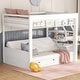 preview thumbnail 21 of 34, Wood Convertible Full Size Bunk Bed with Storage Staircase,Bedside Table and 3 Drawers