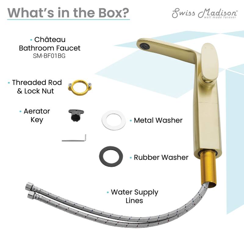 Chateau Single Hole Single-Handle High Arc Bathroom Faucet